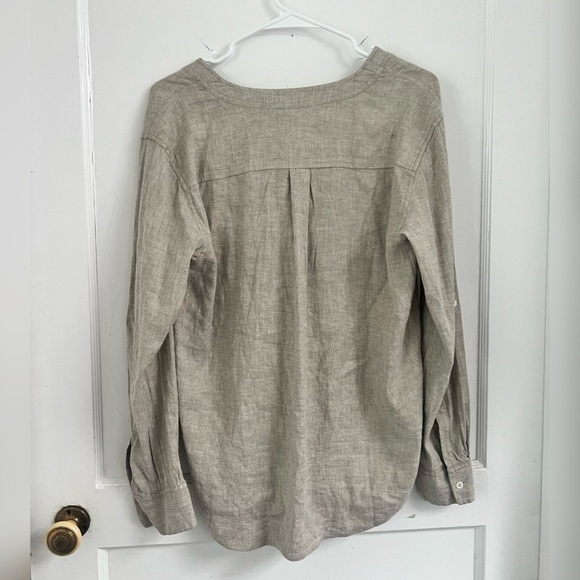 Theory Linen V Neck Tunic Top Size M $298 LIKE NEW - Picture 4 of 4